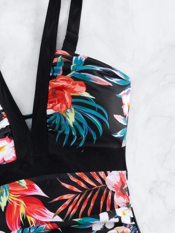 Women's Floral Bikini One-piece Swimsuit - Image 15