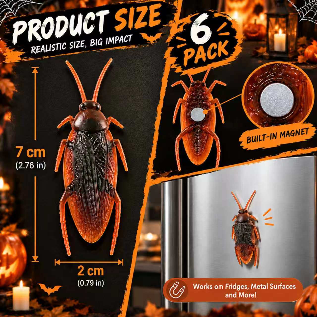 Best-selling Magnetic Cockroach Fridge Magnet - thumbnail