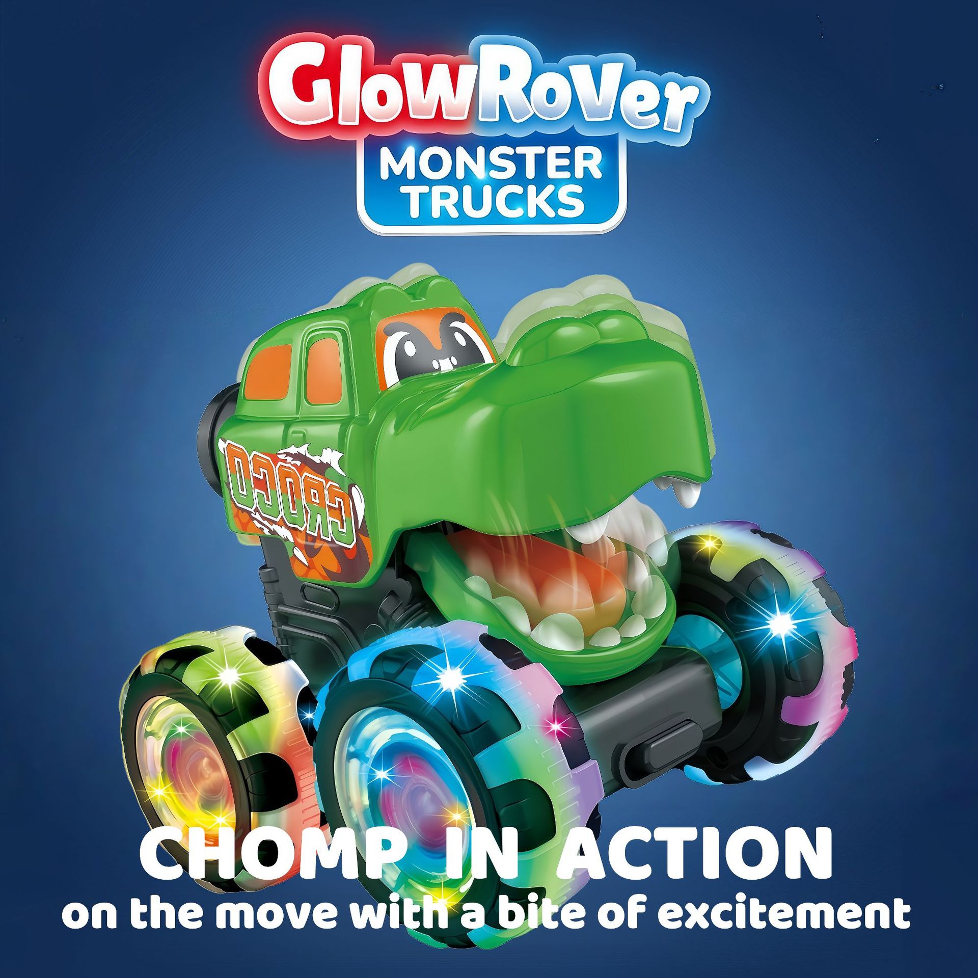 Press-and-Light-Up Monster Truck Childrens Toy