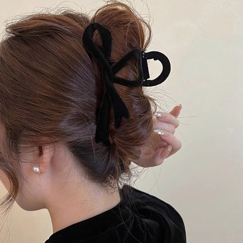 Ribbon Velvet New Back Head Autumn And Winter Shark Clip