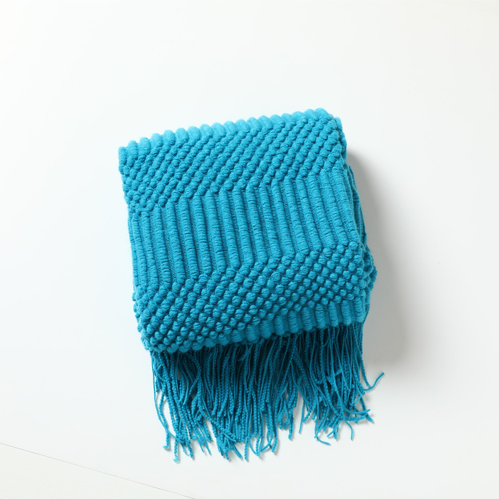Knitted Throw Blanket with Tassels, picture 7 of 11