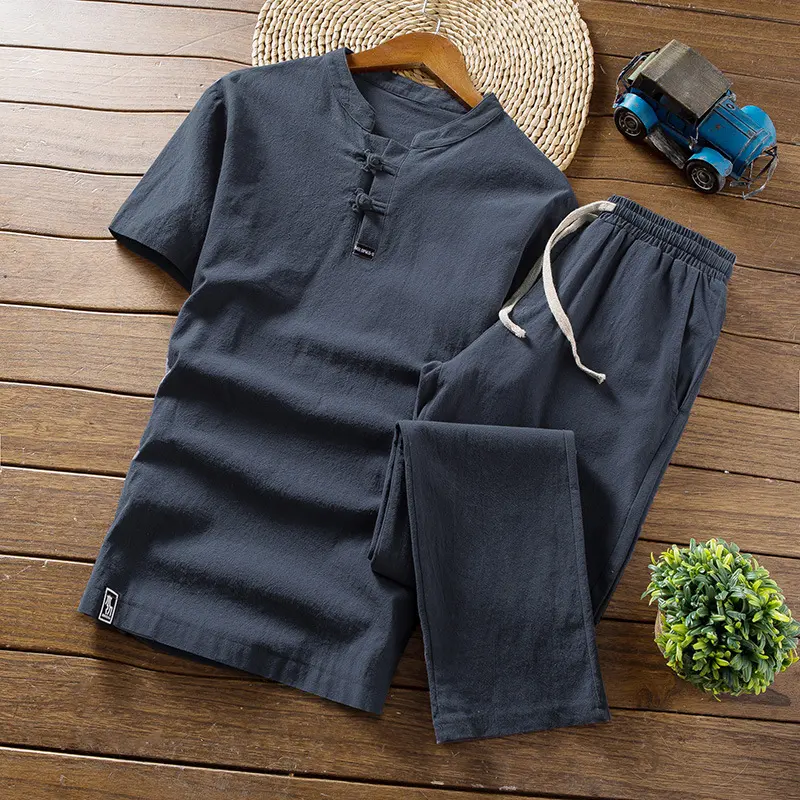 T-shirt Casual Trousers Two-piece Suit for Men