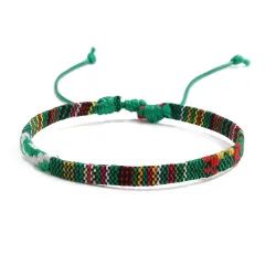 Cotton And Linen Fabric Woven Bracelet Simple All-match Friendship Carrying Strap - Floral 8 - View 1