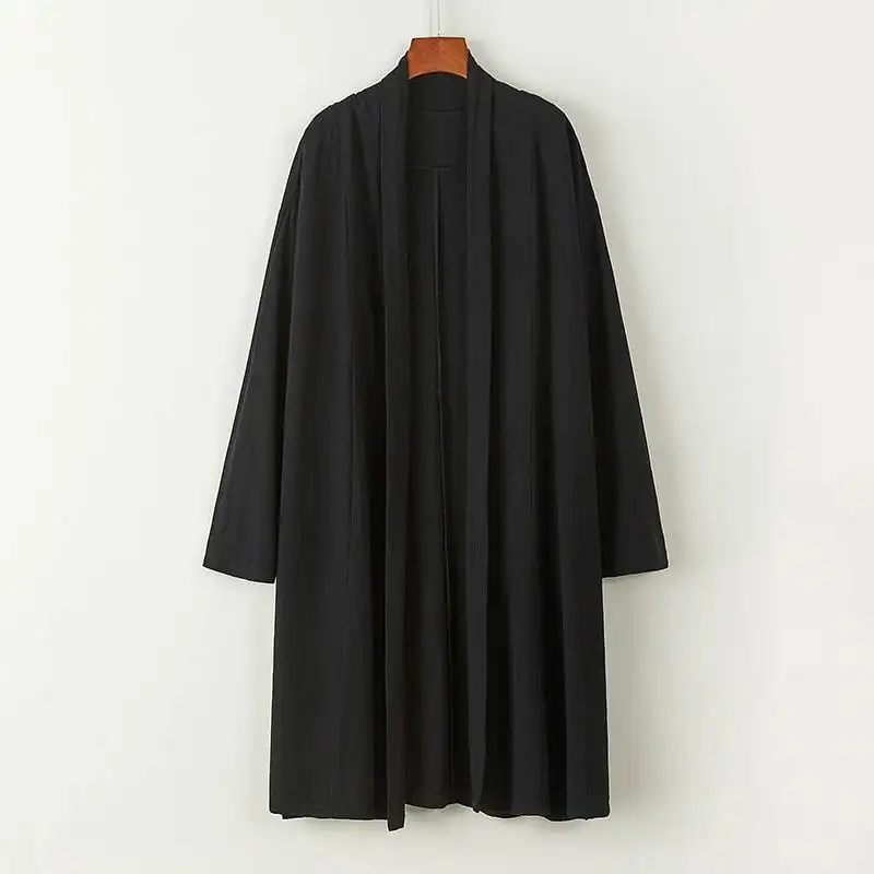 Men's Mandarin-collar Mid-length Trench Coat