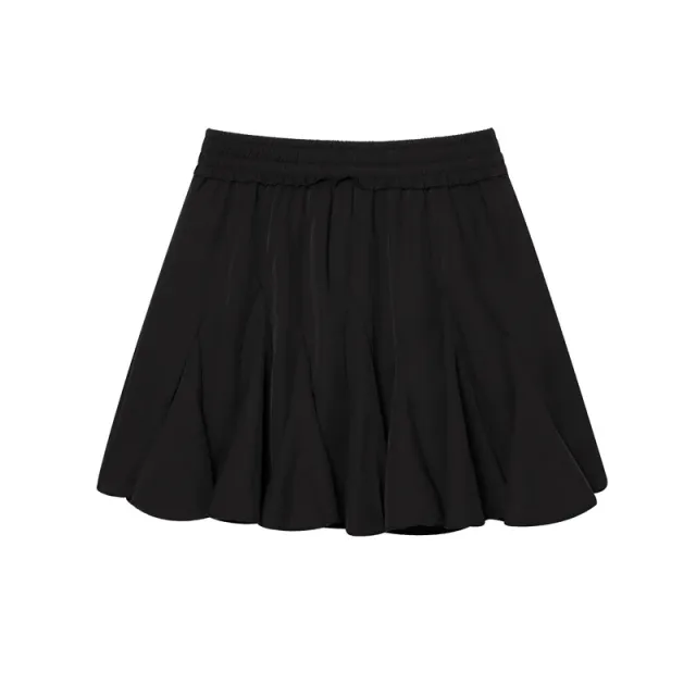 Patchwork Irregular Pleated Skirt Black - Shop at LoveMi