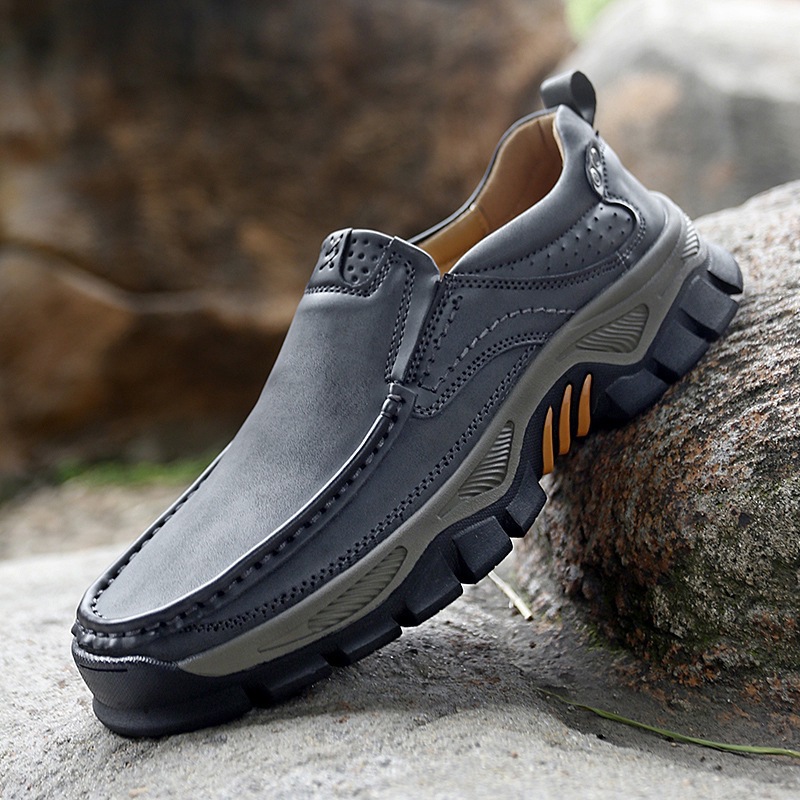 Men's Leather Driving Shoes Large Size