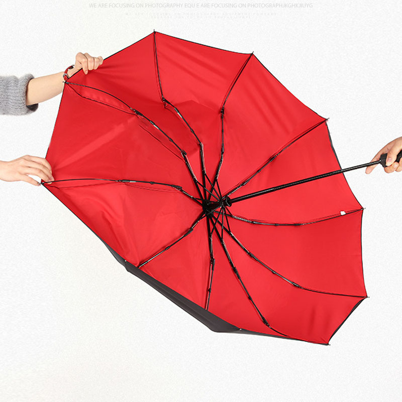 Double-layer Automatic Windproof Sunscreen Folding Umbrella