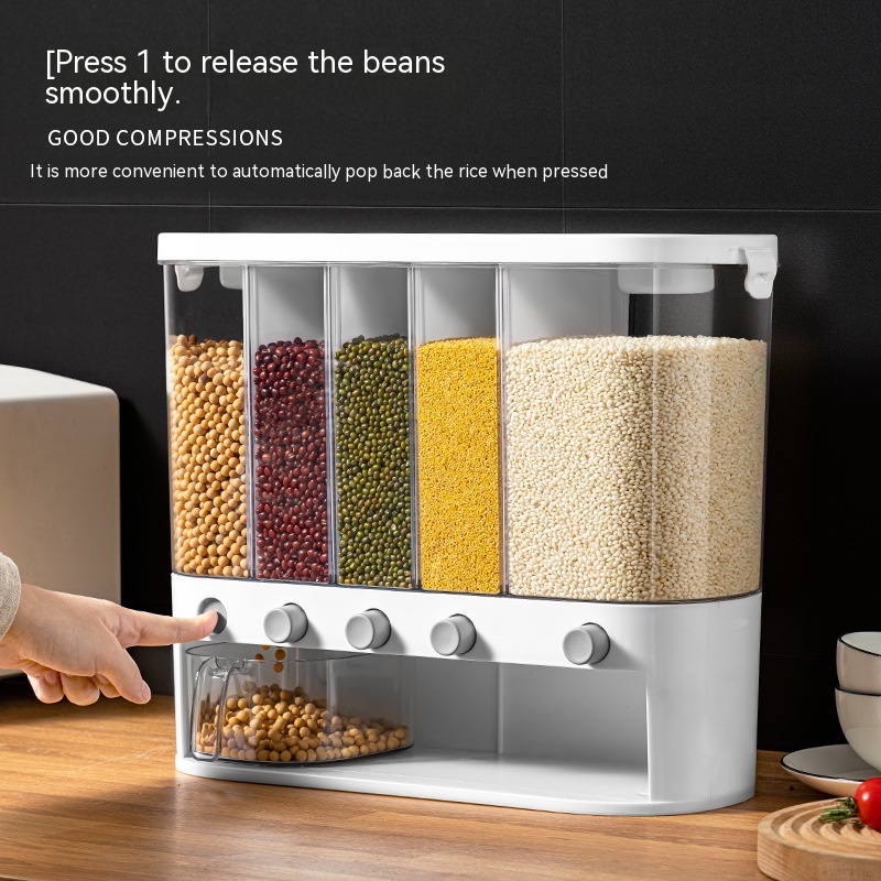 Sealed Kitchen Cereals Separated Storage Box — foto 3