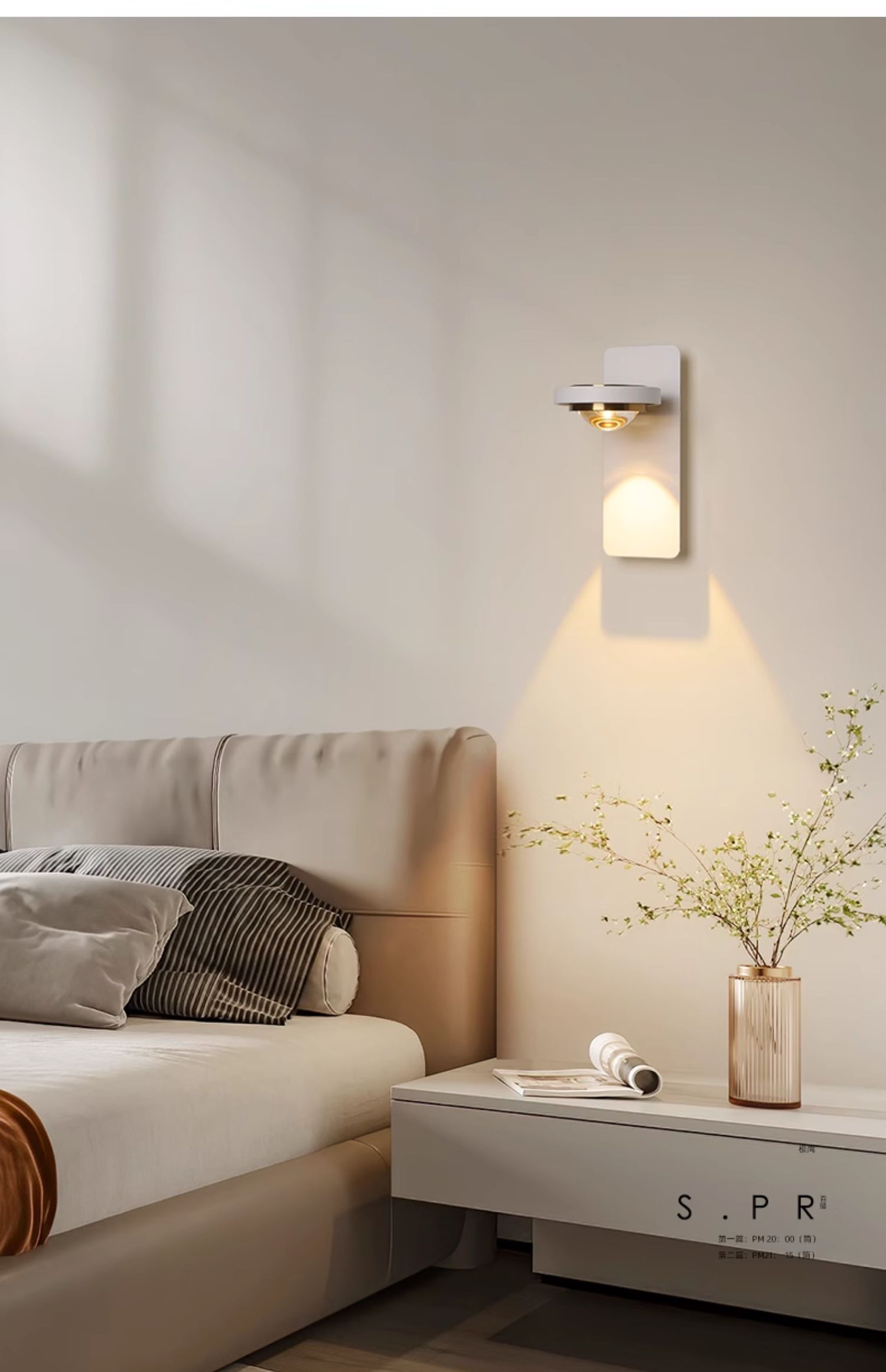 Title 3, Minimalist Wall Lamp Bedroom Bedside Eye Protec...