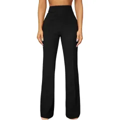 High Waist All-matching Fashion Business Commute Fall Women's Clothing Casual Business Pants Trousers - Black - View 1