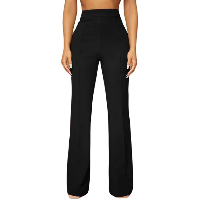 High Waist All matching Fashion Business Commute Fall Women's Clothing Casual Business Pants Trousers Black - Shop at LoveMi