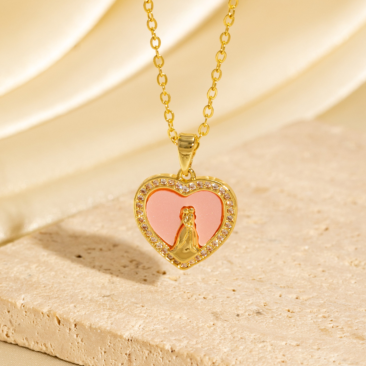 Zircon Heart-shaped Necklace, Trendy And Stylish - Jewelry & Watches