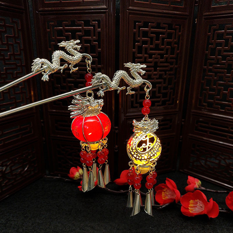 Dragon Year Luminous Lantern Hairpin High Sense