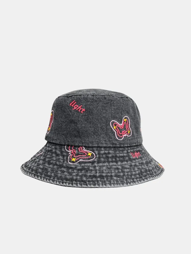 Jean Fisherman Hat Women's Autumn And Winter Sun Protection Sunshade - Black