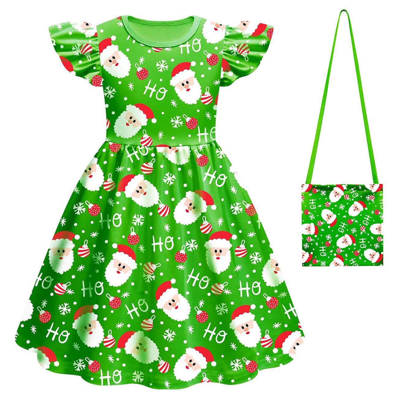 Title 2, Girls Cartoon Flying Sleeves Dress