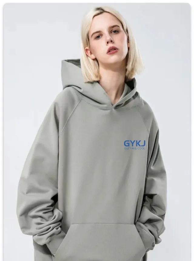 Women's Letter Printed Loose Cotton Hoodie Coffee - Shop at LoveMi