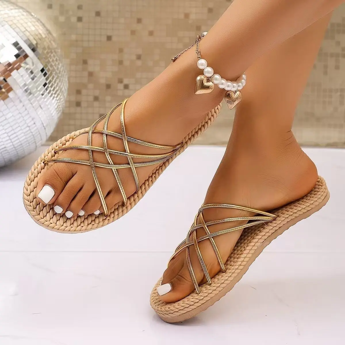 Women's Summer Flat Bottomed Non Slip Woven