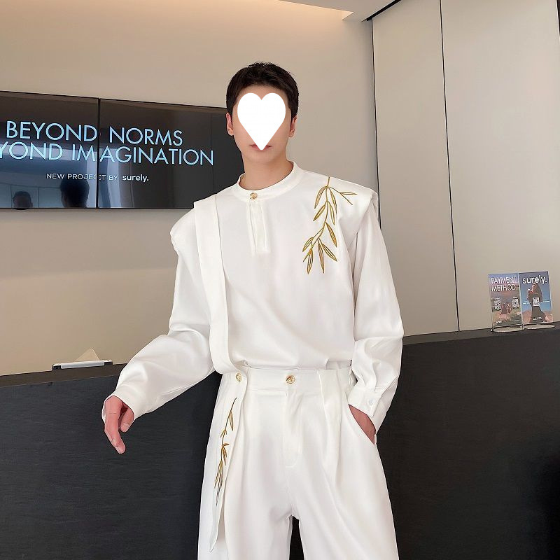 Autumn Chinese-style Retro Embroidered Casual Set