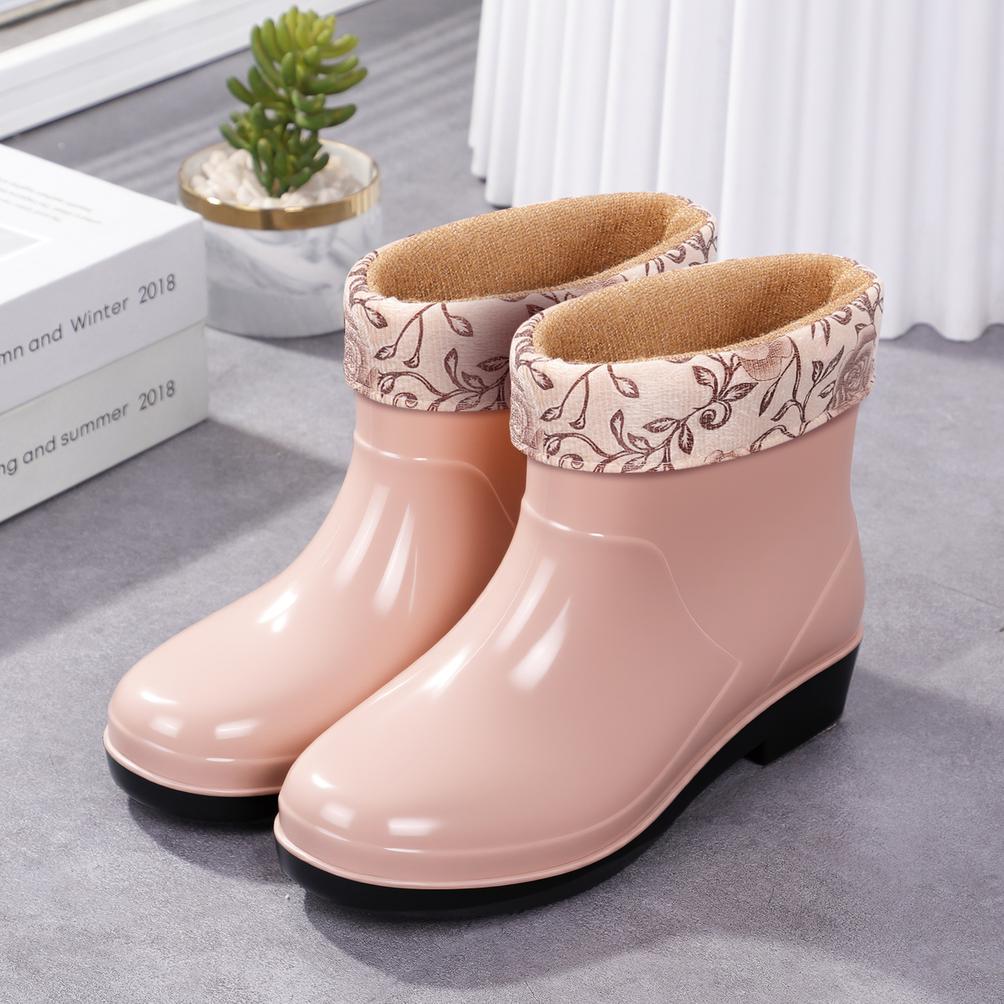 Fashionable Rain Boots For Women, Outdoor Wear Adult-sized Low-cut Waterproof 14