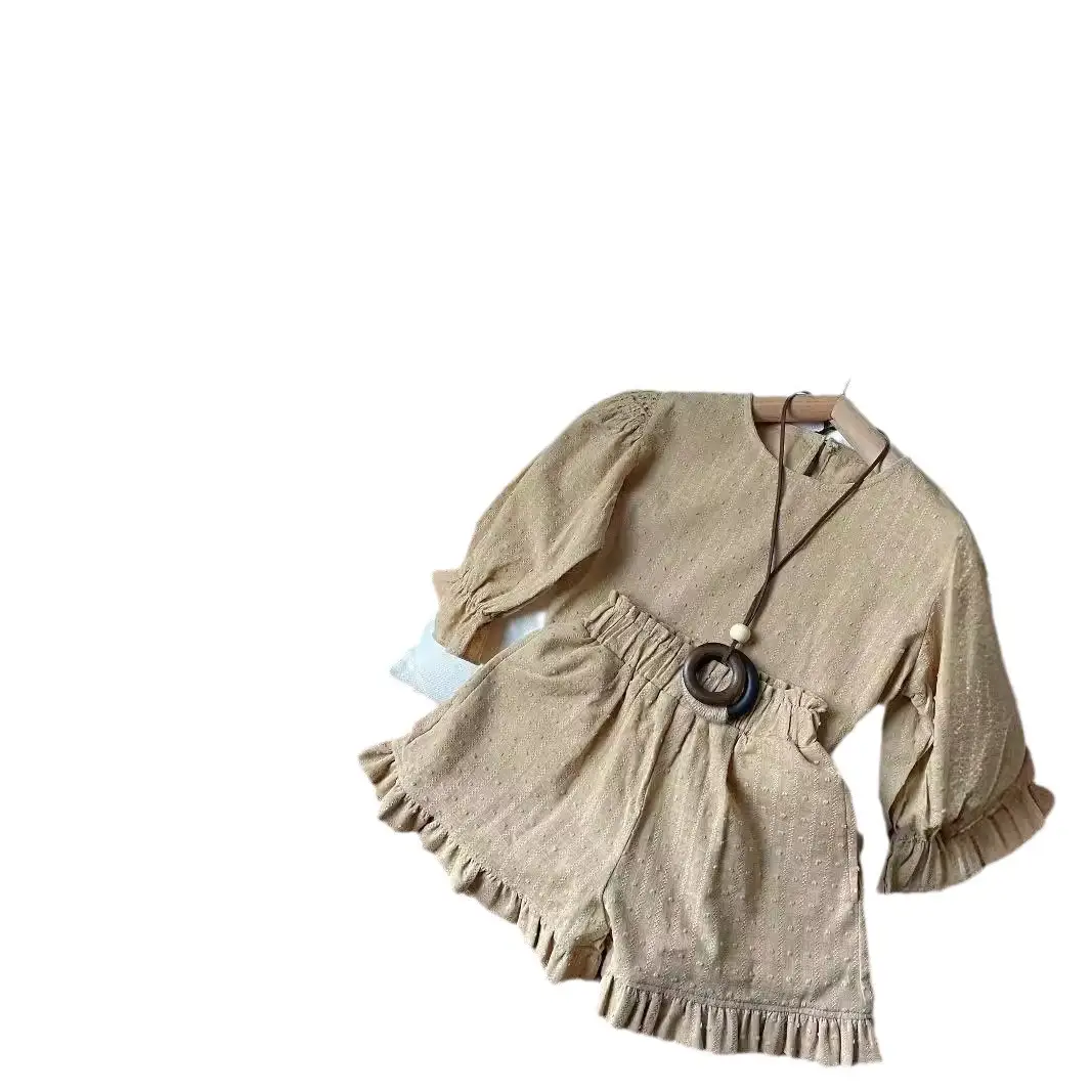 Khaki For Spring Mori Style Retro Texture Fabric Suit