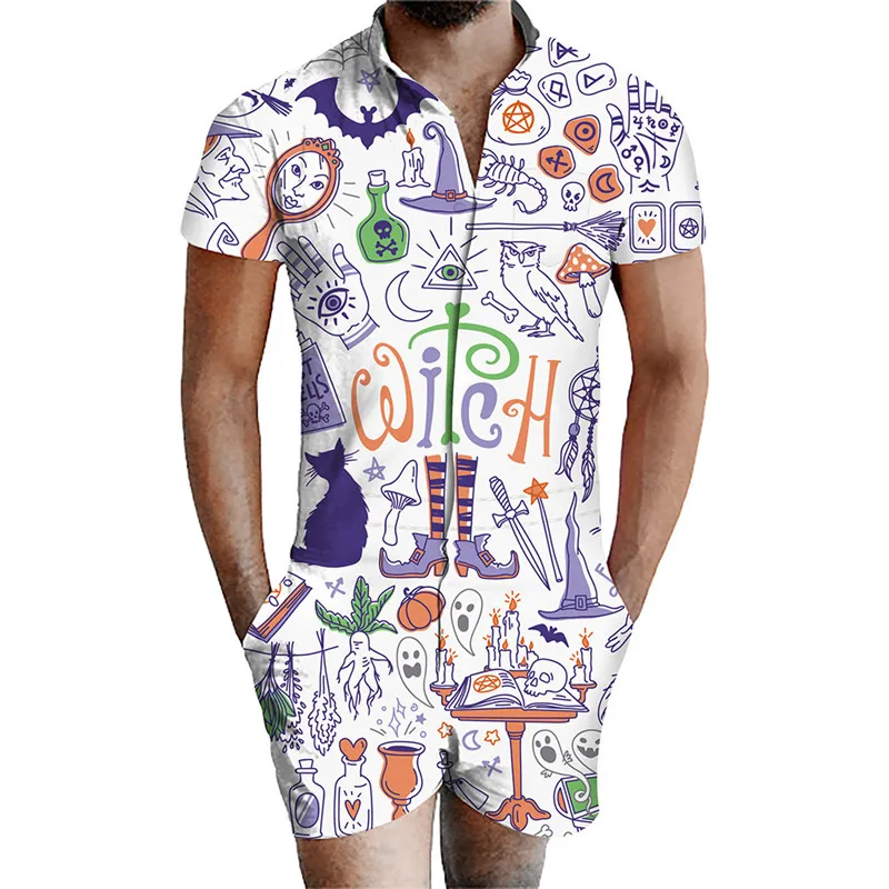 Title 4, Jumpsuit voor heren met print