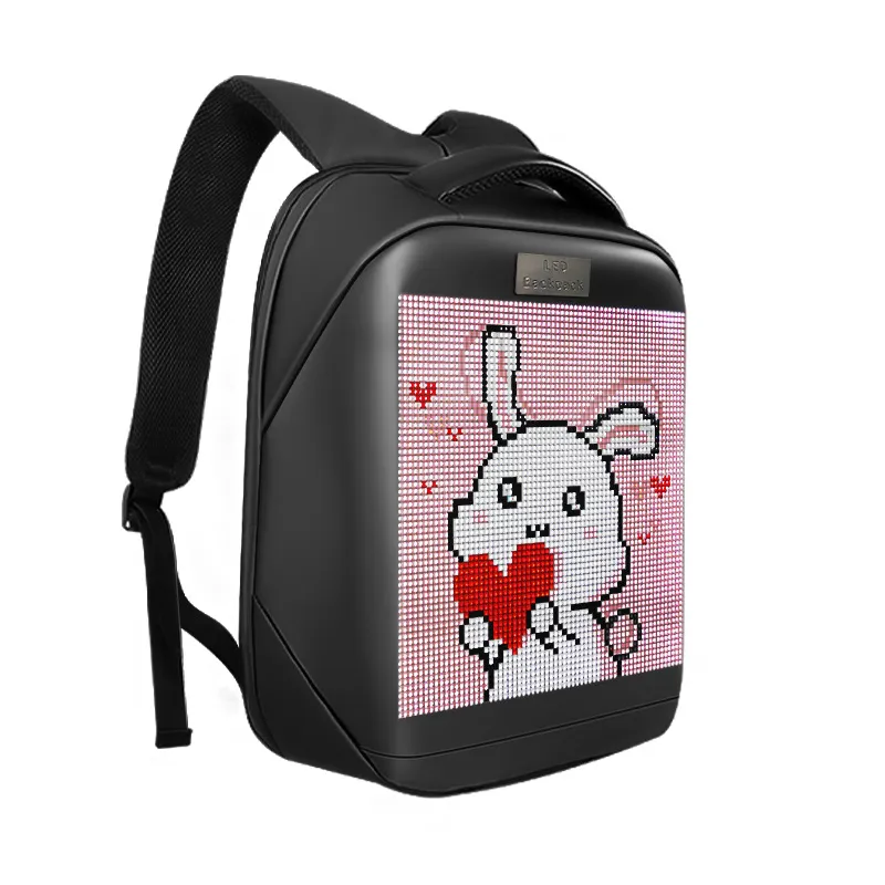 Square Led Backpack Men's And Women's Outdoor Mobile Advertising - Led Backpack Logo Style