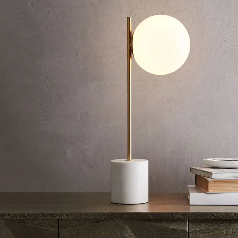 Simple Modern Nordic White Marble Designer Living