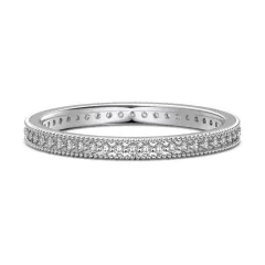 Sterling Silver Ring For Men And Women Ring Design Simple And Elegant Ring Set Light Luxury Couple Couple Rings - Platinum Female Wh - View 1