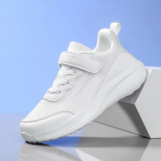 Breathable Mesh Boys' Sports Running Shoes White - Shop at LoveMi