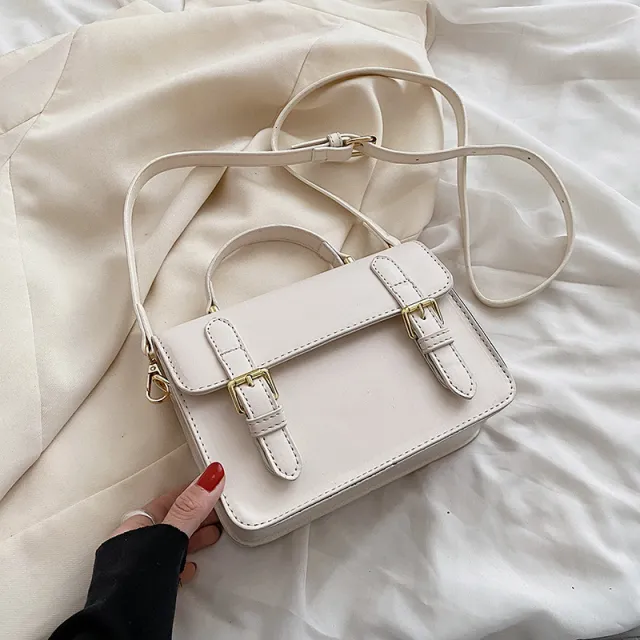 Small Square Shoulder Crossbody Bag Beige - Shop at LoveMi