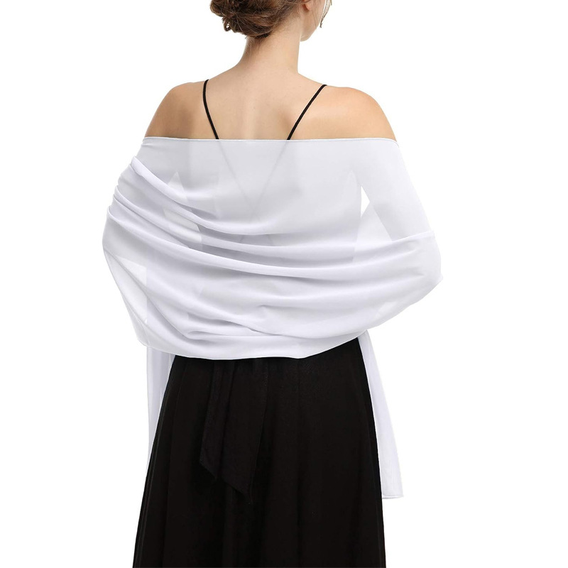 Long Thin Chiffon Shawl Scarf Dual-use