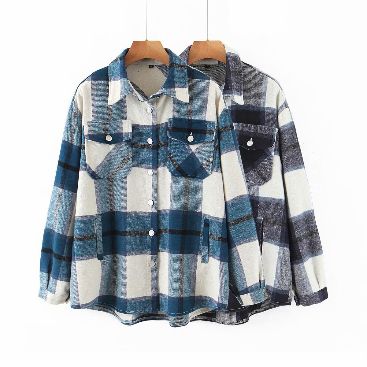 Title 1, Womens checked woolen coat