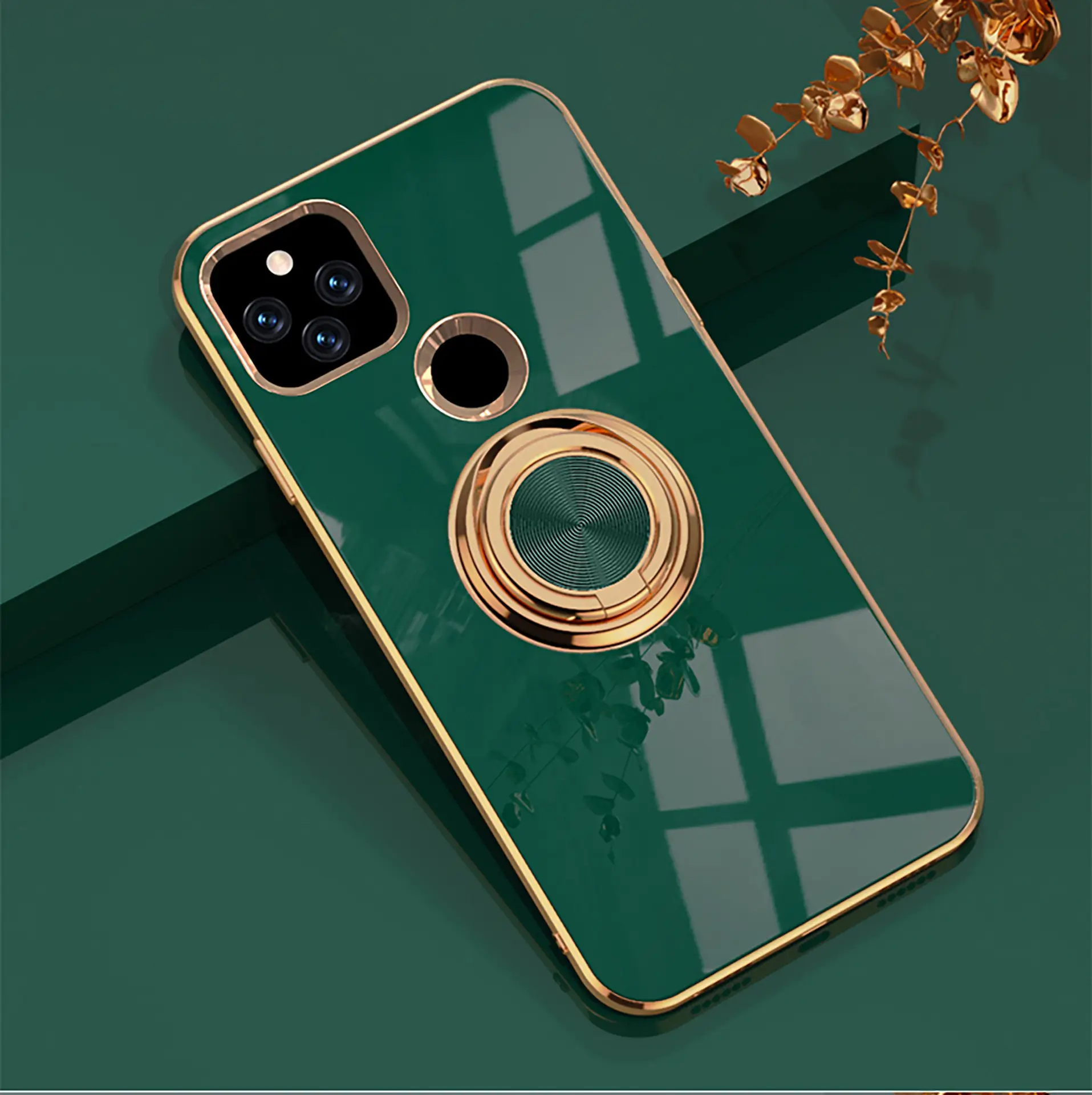 Phone Case 6D Electroplating Ring Bracket Car Magnetic Suction
