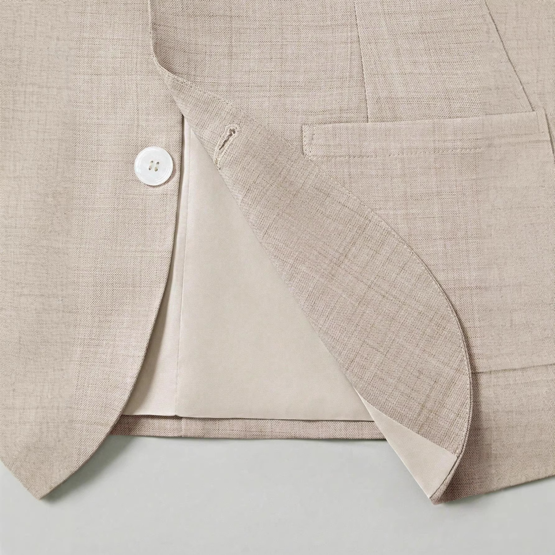 Mens Solid-Colored Business Suit Set