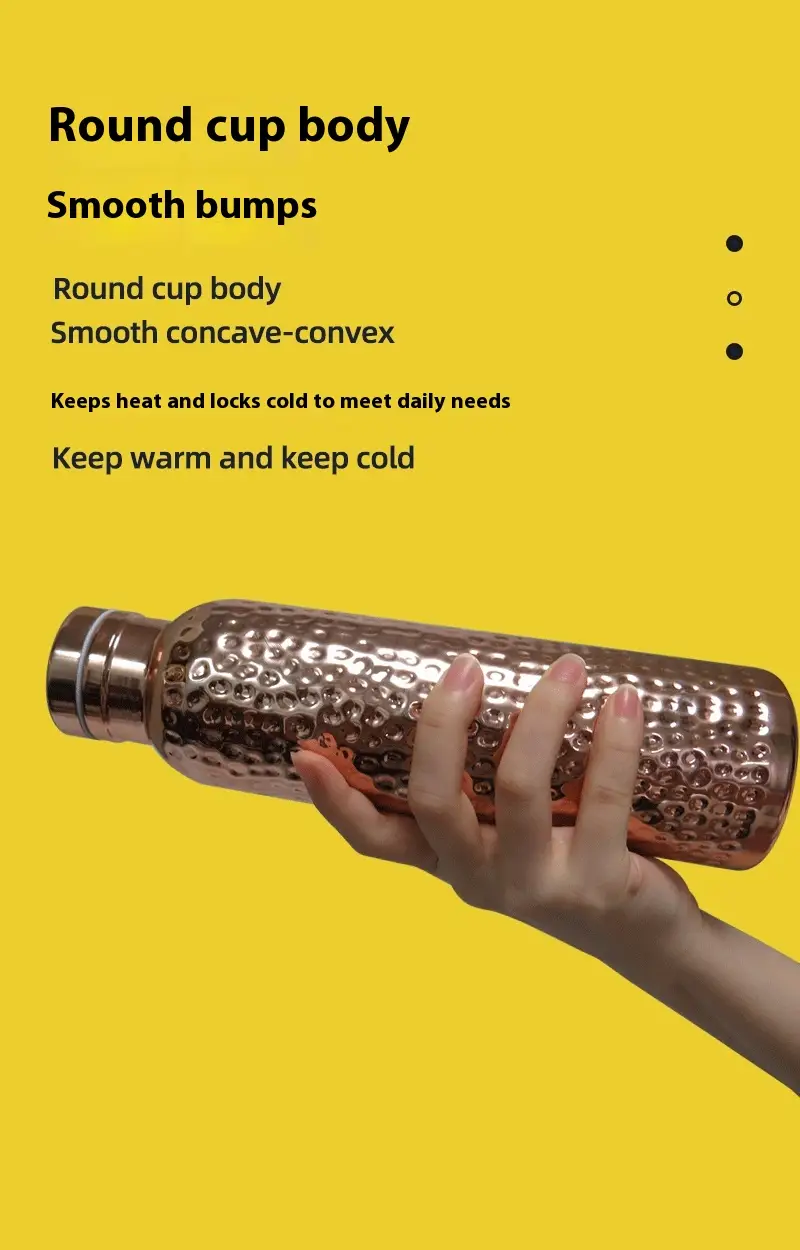 Electroplated Gold Concave Convex Sports Kettle