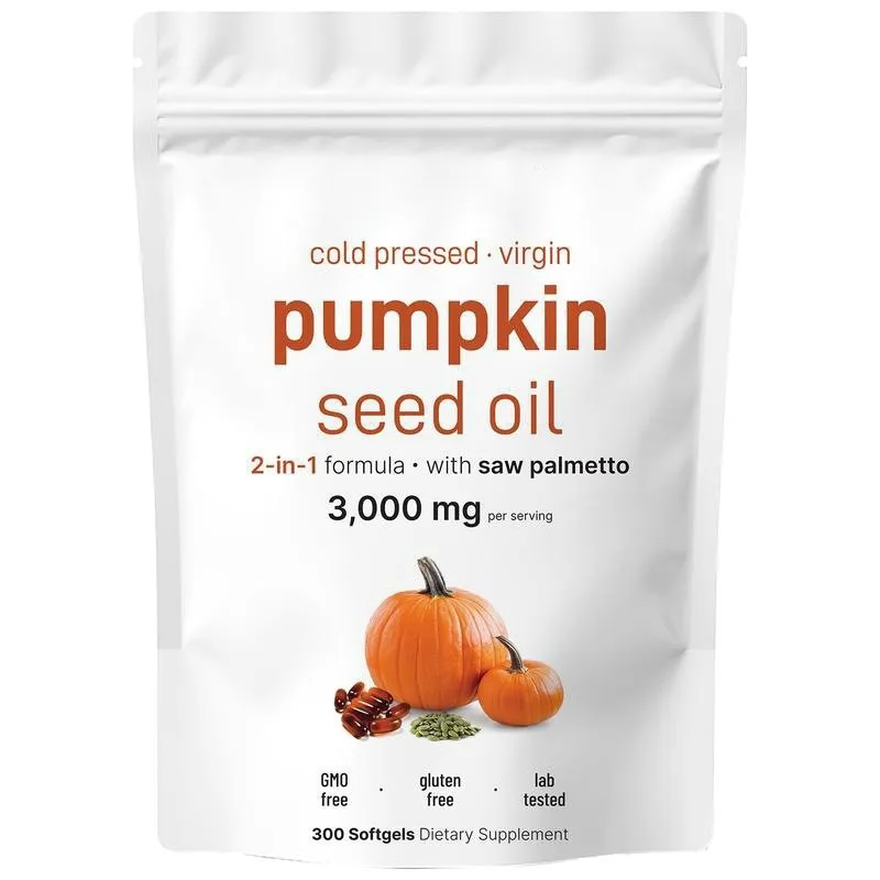 Pumpkin Seed Oil Soft Capsules Edible - 300 Tablets
