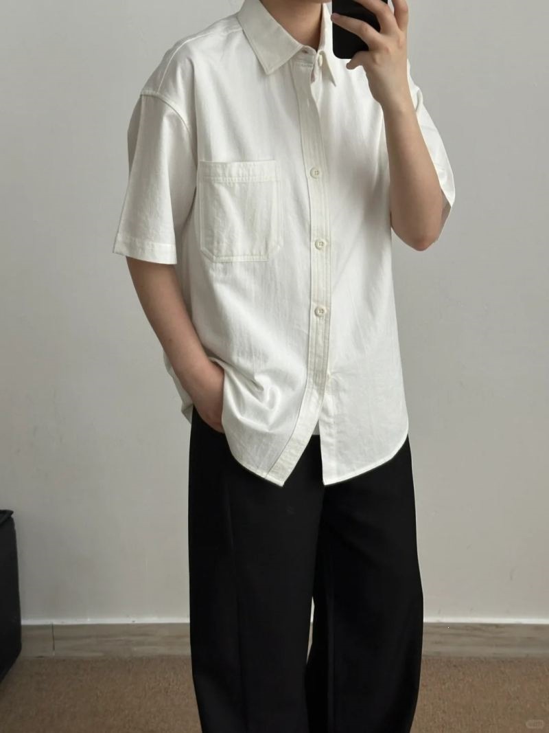 Breathable Pure Cotton Men’s Workwear Short Sleeve Shirt Breathable Pure Cotton Men’s Workwear Short Sleeve Shirt