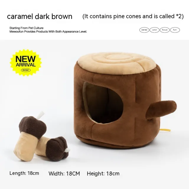 Pet Dog Snacks Cat Food Storage Consumption Physical Smell Toys Caramel Dark Brown Pine Cone - Shop at LoveMi