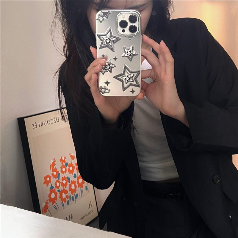 Electroplating Three-dimensional Sweet Cool Star Phone Case - Image 14