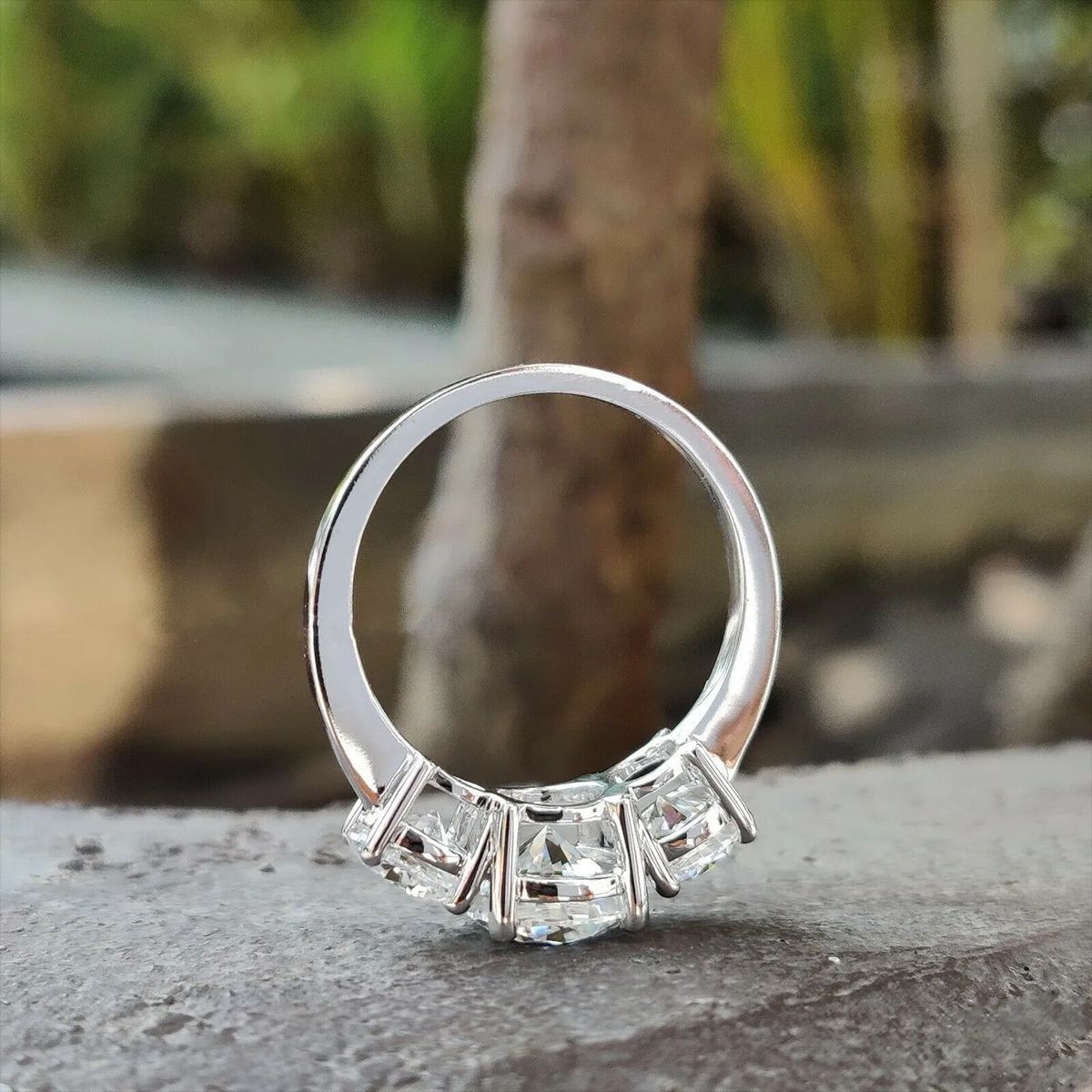 Fashionable Three-Strand Sparkling Zircon Ring For Women