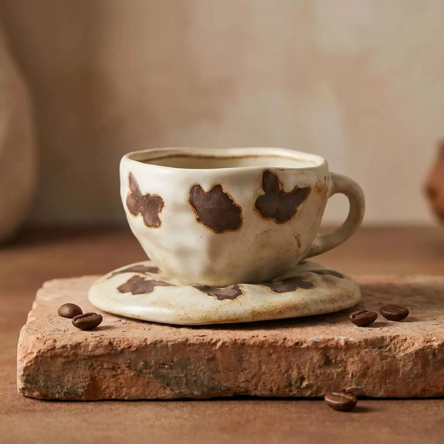 Retro Kiln-Changed Handmade Ceramic Coffee Cup