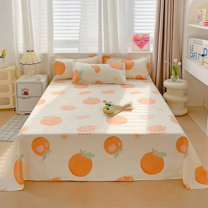 Summer Washed Cotton Bed Sheet Student Dormitory