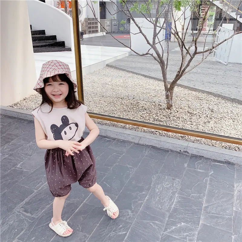 Girls Sleeveless T-Shirt Vest Childrens Base Layer