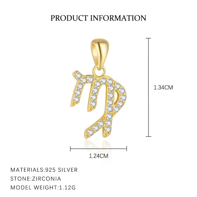 S925 Sterling Silver Twelve Constellation Refined Personalized Clavicle Chain Light Luxury Virgosingle Pendant - Shop at LoveMi