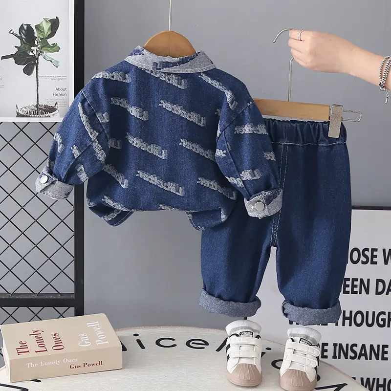 Boys Shirt And Pants Three-piece Set