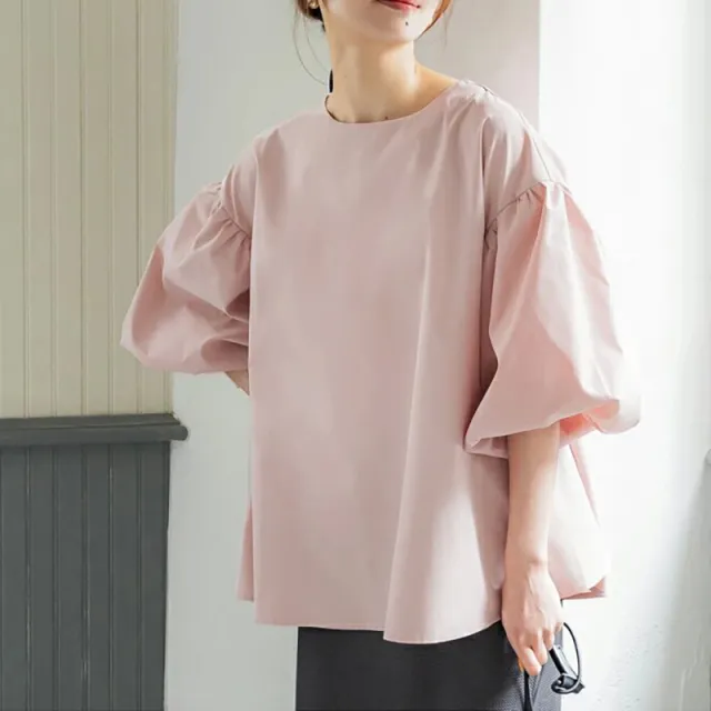 Summer Loose Large Women's Shirt Lotus Root Color M - Shop at LoveMi