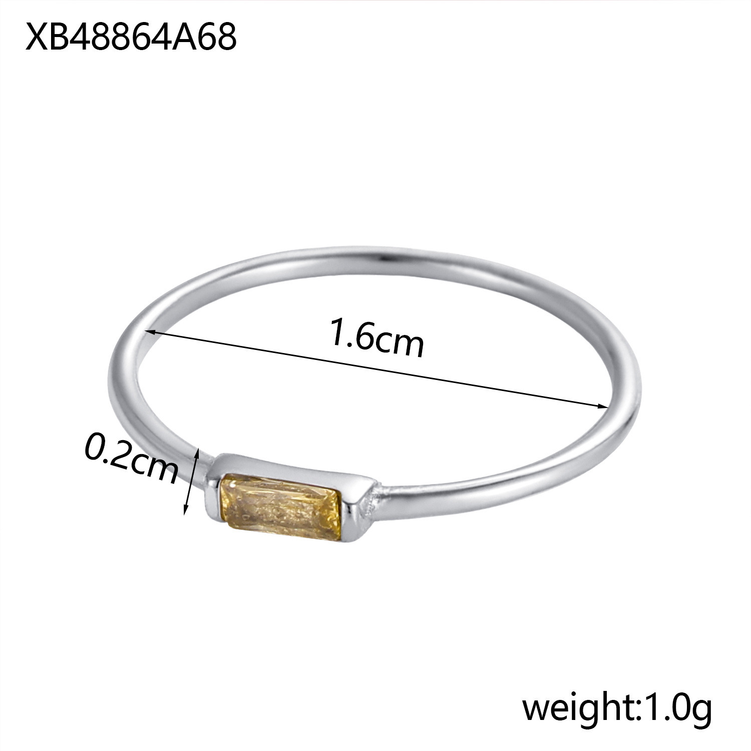 December Birthstone Ring With Cubic Zirconia In Stainless Steel