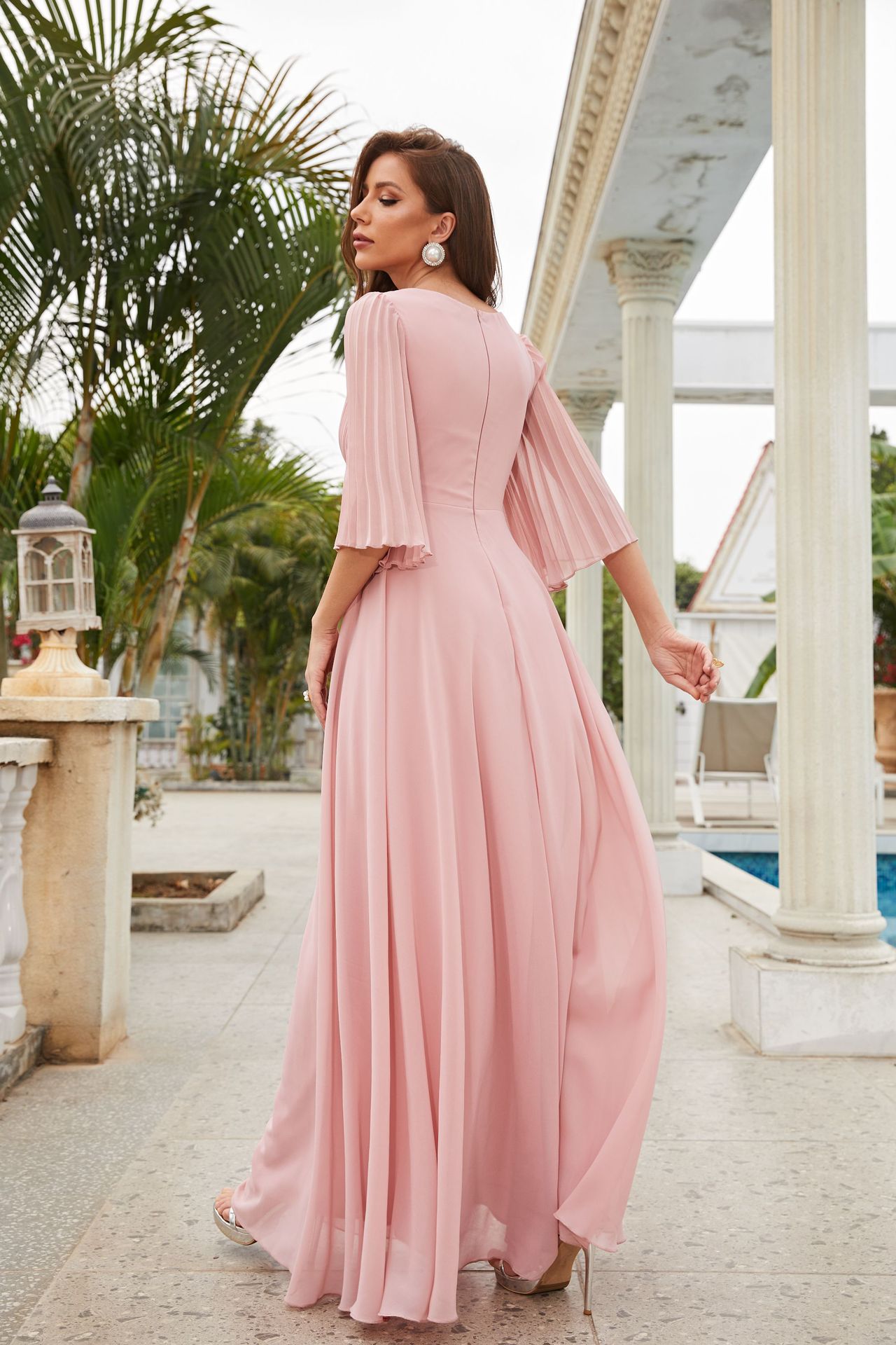 Pink Boho Mother of the Bride or Groom Dress