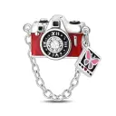 Shimmering Zircon Copper-Plated Silver Travel Camera Beaded Bracelet view 3
