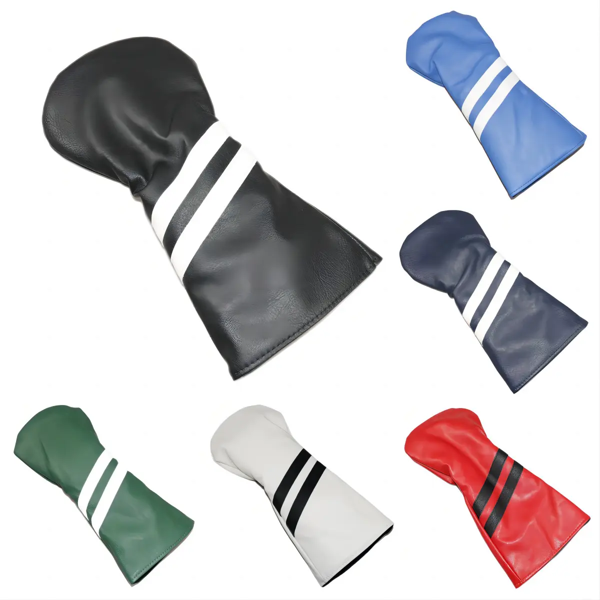 Golf Club Sleeve Two Oblique Strips Wood